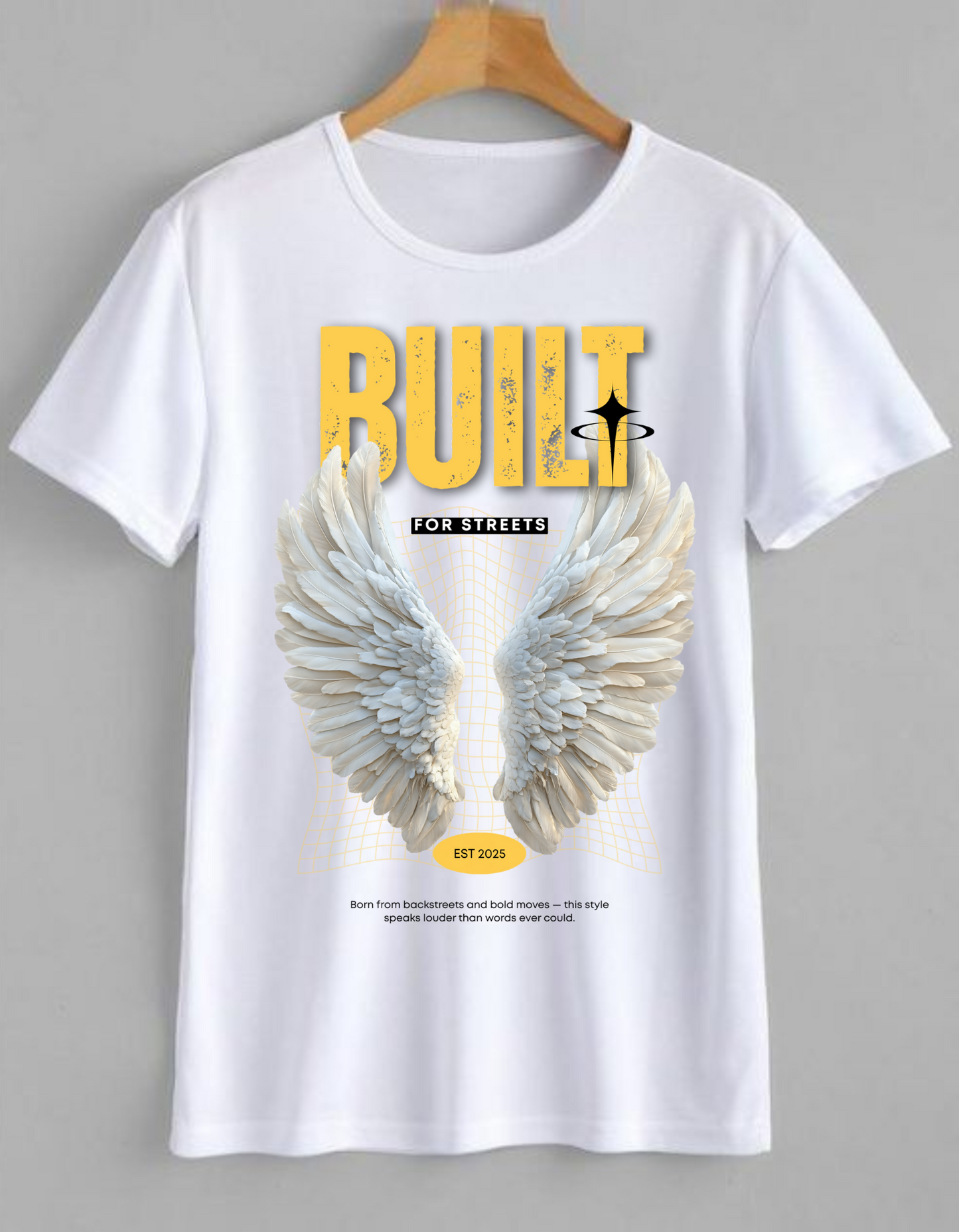 "BUILT FOR STREET Urban Unisex Tee - Backstreet Legacy Collection (Black & White)"