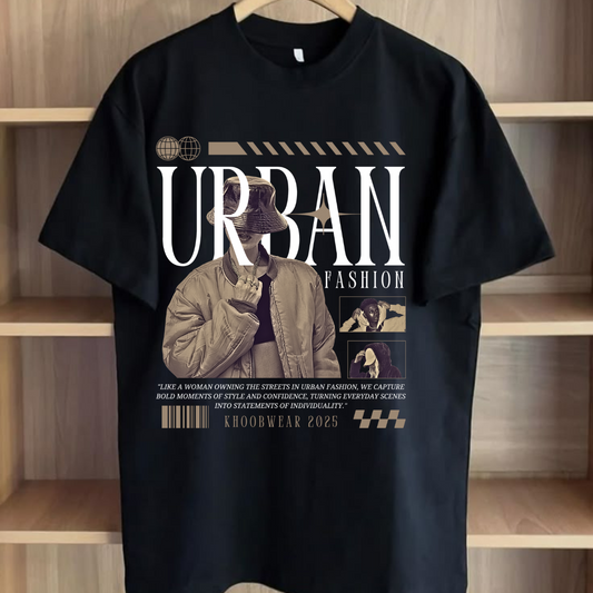 Urban Fashion Graphic Tee – Black | ZenvyOutfit 2025 Edition